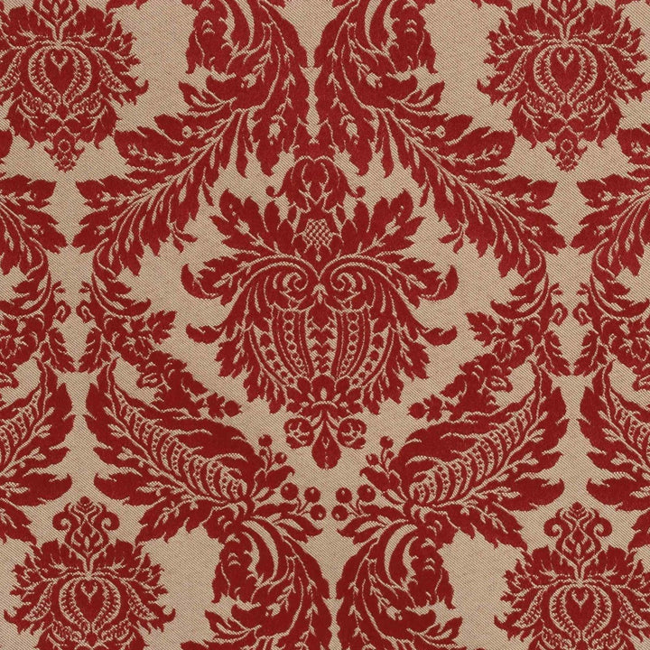 Alderton Luxury Damask Gold on Red Fabric