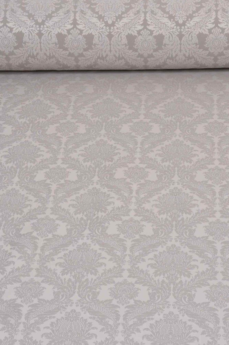 Alderton Luxury Damask Silver Fabric