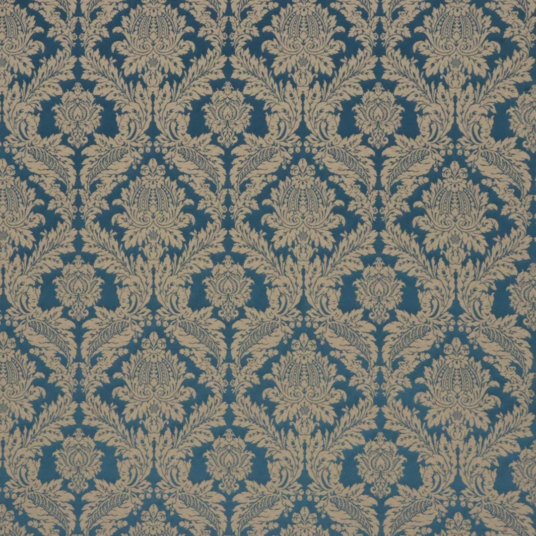 Alderton Luxury Damask Teal Fabric