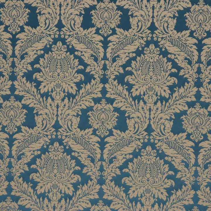 Alderton Luxury Damask Teal Fabric