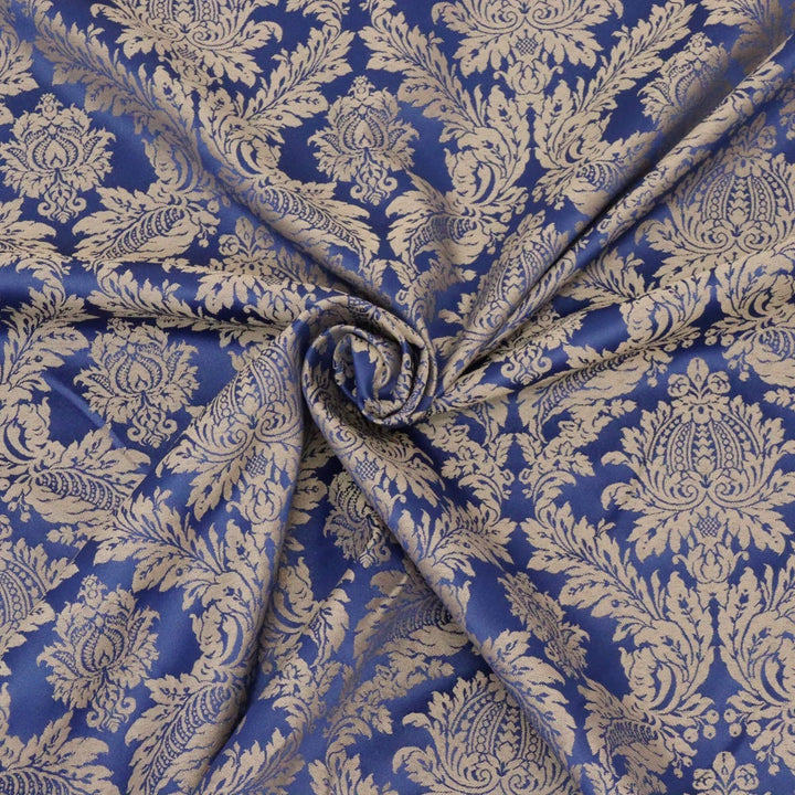 Alderton Luxury Damask Navy Fabric