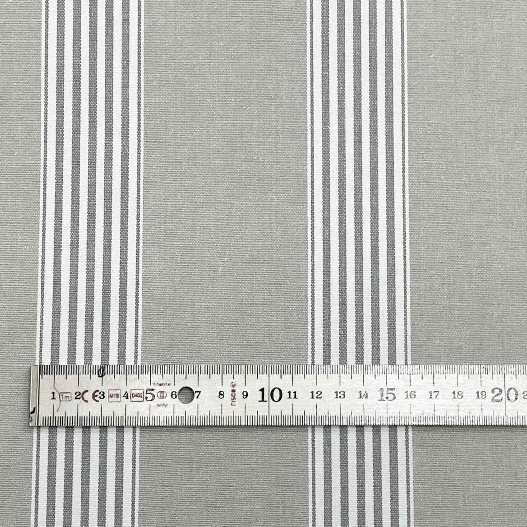 March Stripe Grey Fabric