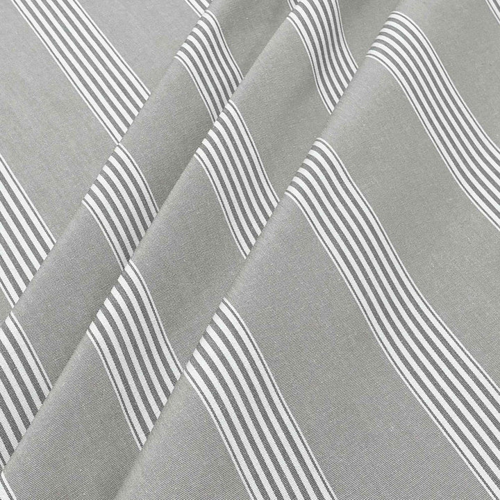 March Stripe Grey Fabric