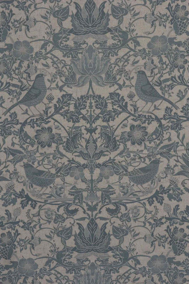 Morris Birds Blue Fabric Double Width