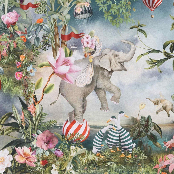 Fantasy Jumbo Elephant Cotton Fabric