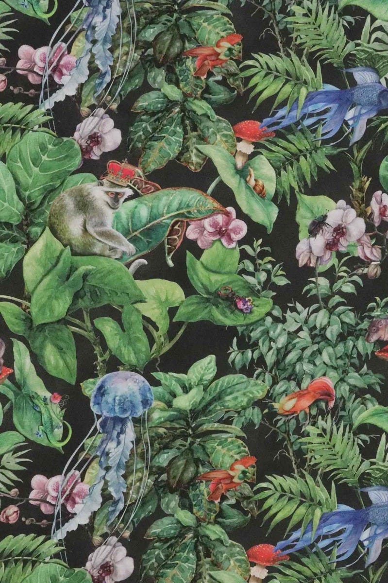 Tropical Monkey Outdoor Fabric