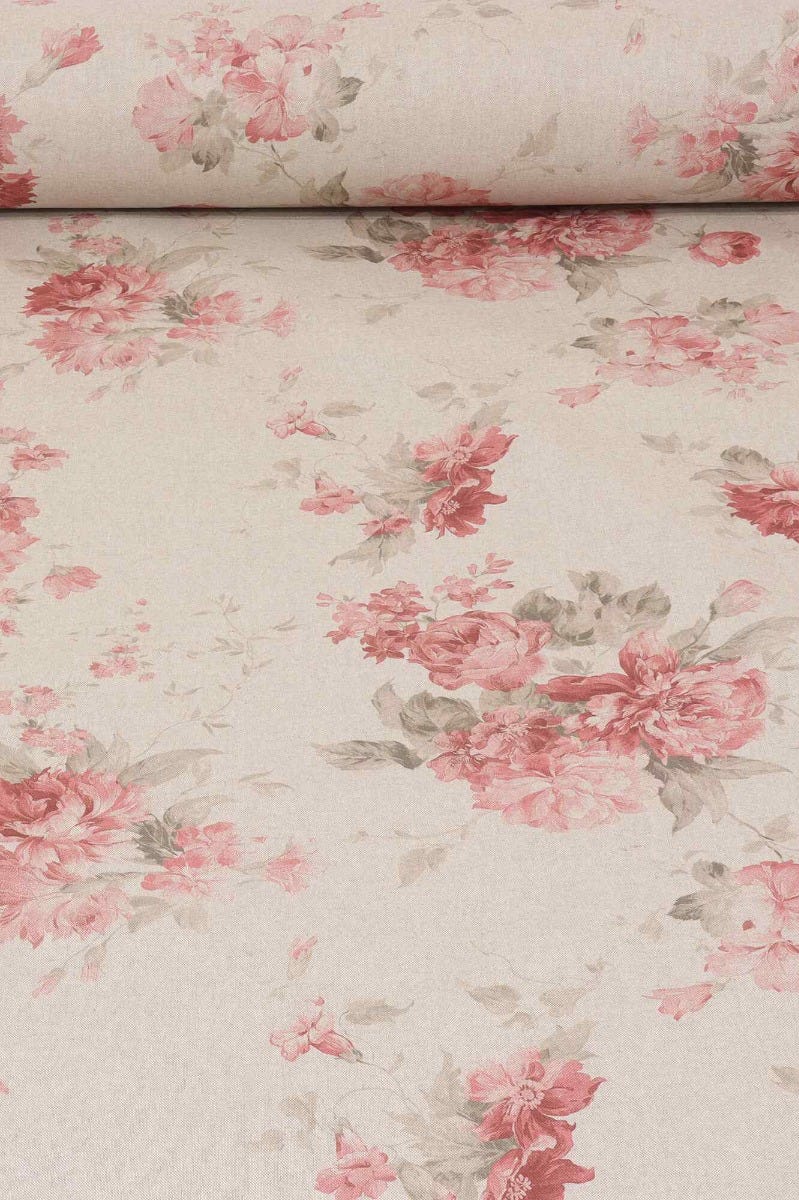 Jane Faded Rose Double Width Fabric