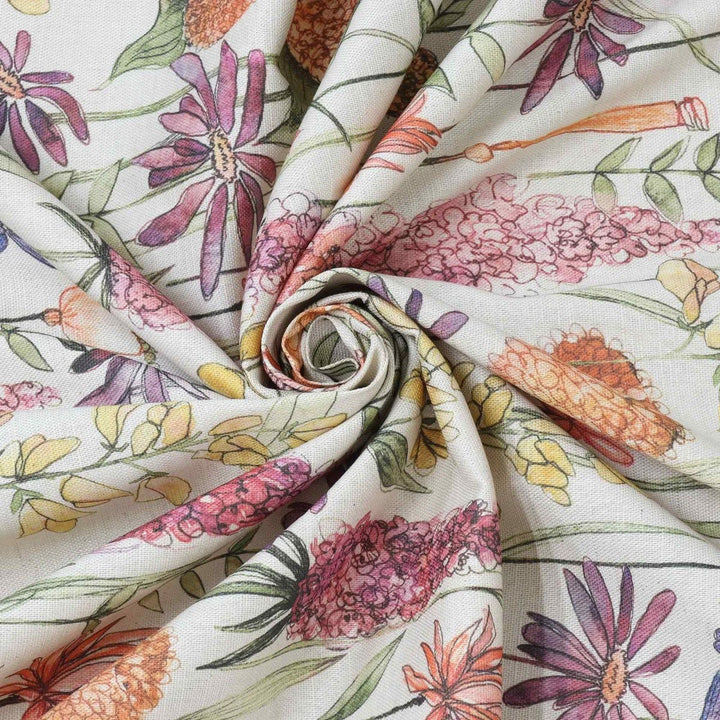 Voyage Maison Florabunda Russet Linen Fabric