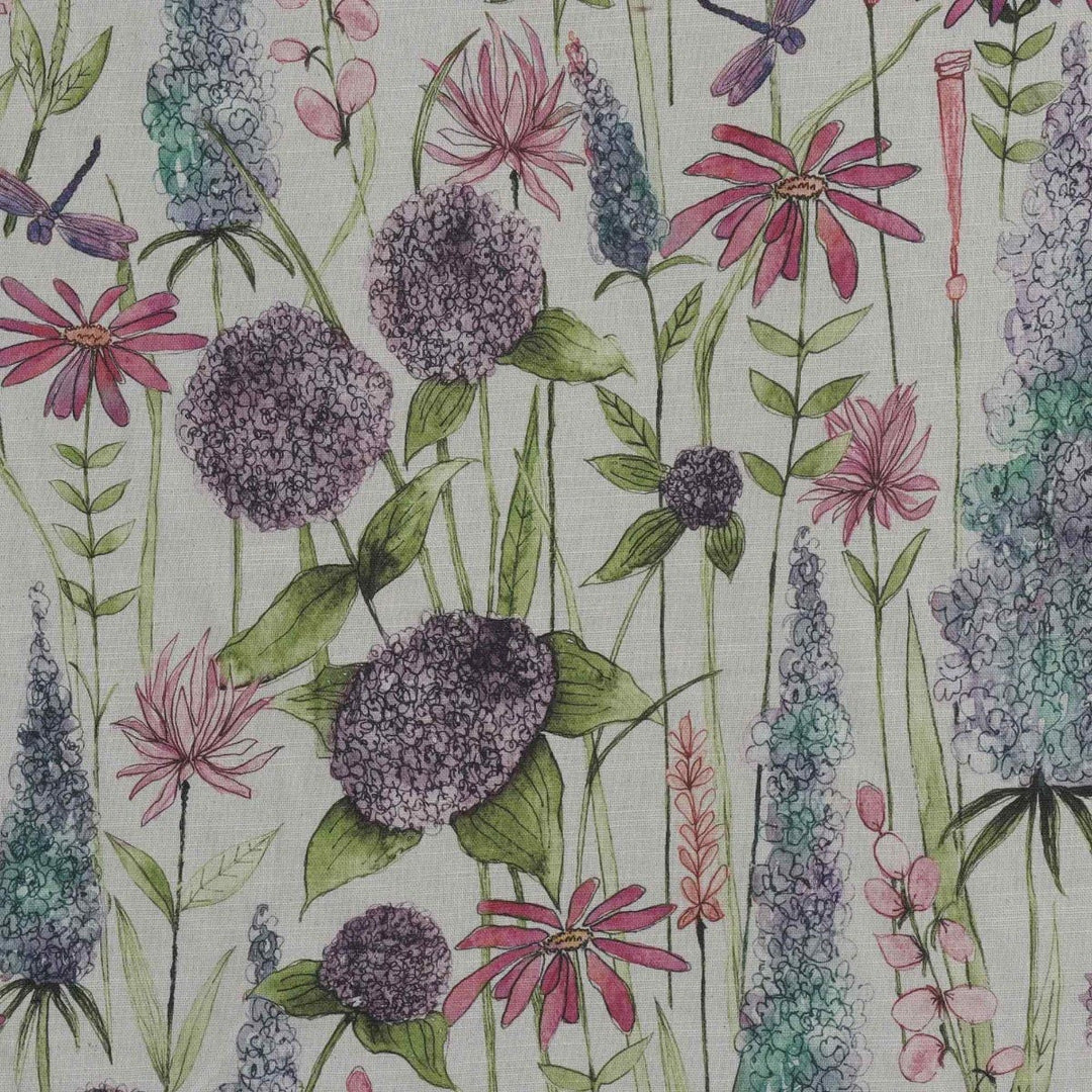 Voyage Maison Florabunda Purple Linen Fabric