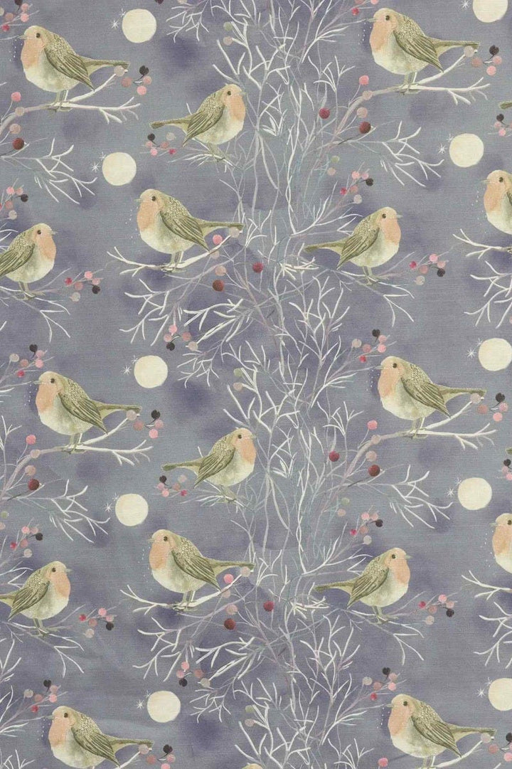 Voyage Festive Robin Dusk Fabric  