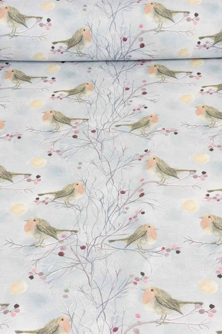 Voyage Maison Festive Robin Frost Fabric