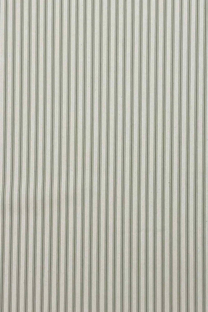 Kent Ticking Stripe Sage Fabric