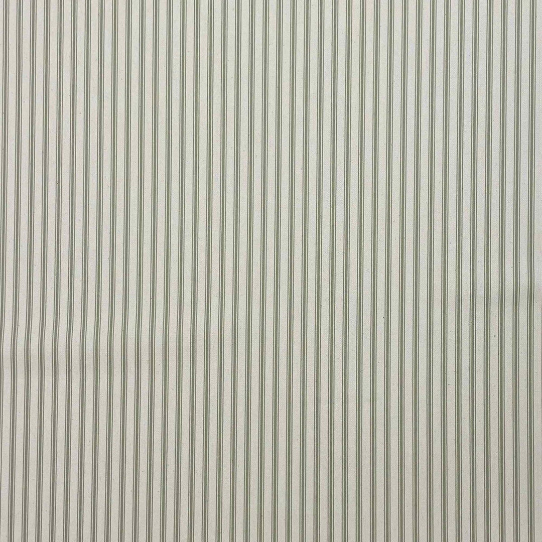 Kent Ticking Stripe Sage Fabric