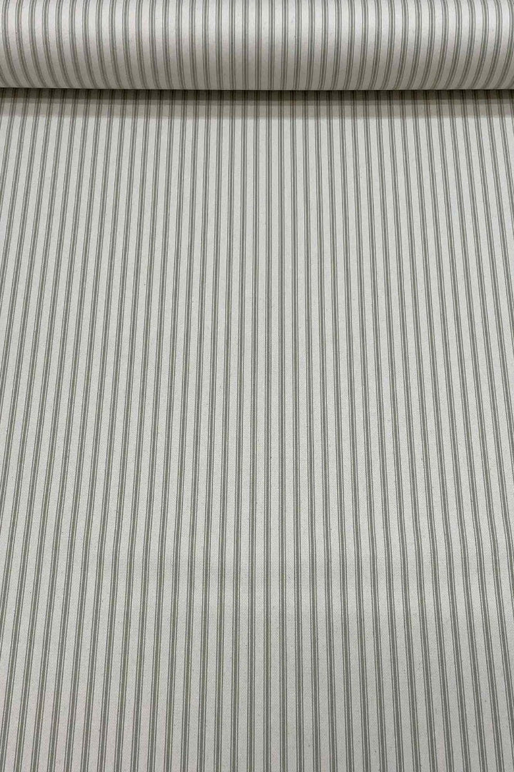 Kent Ticking Stripe Sage Fabric