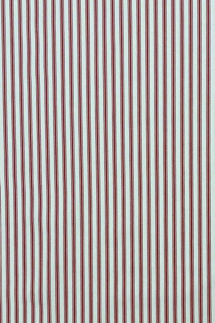 Kent Ticking Stripe Red Fabric