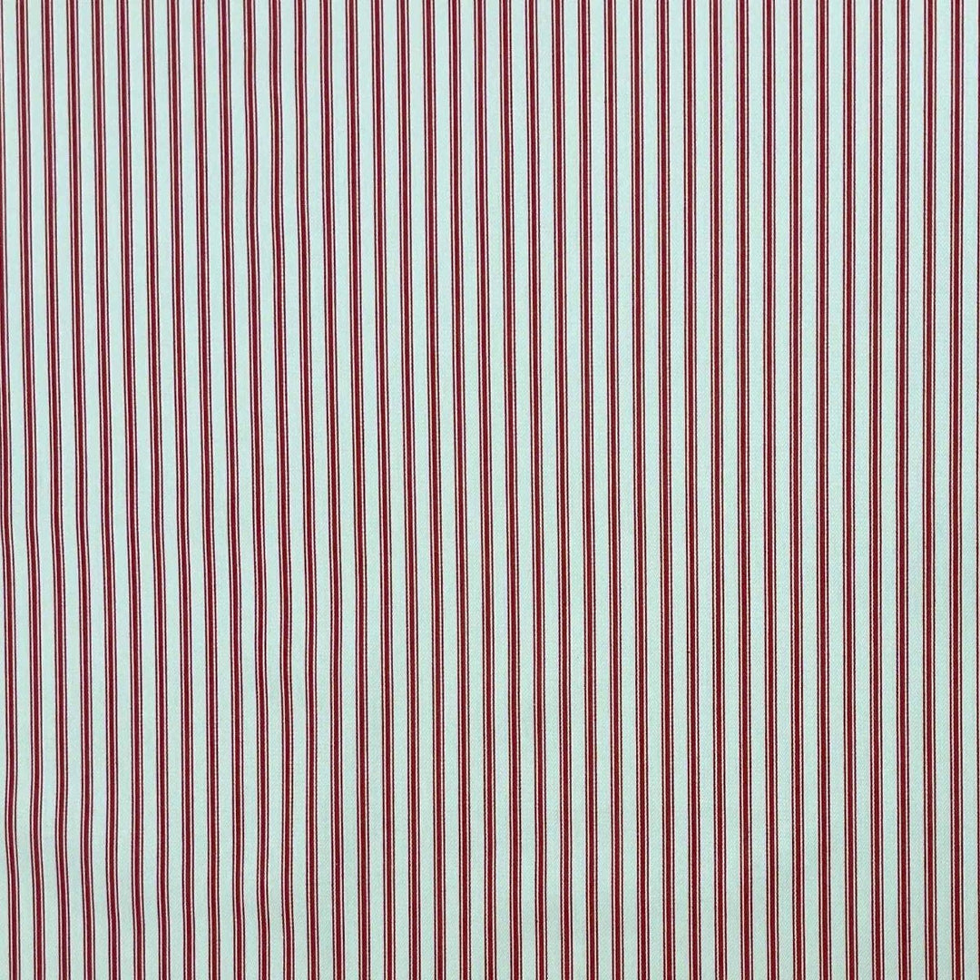 Kent Ticking Stripe Red Fabric