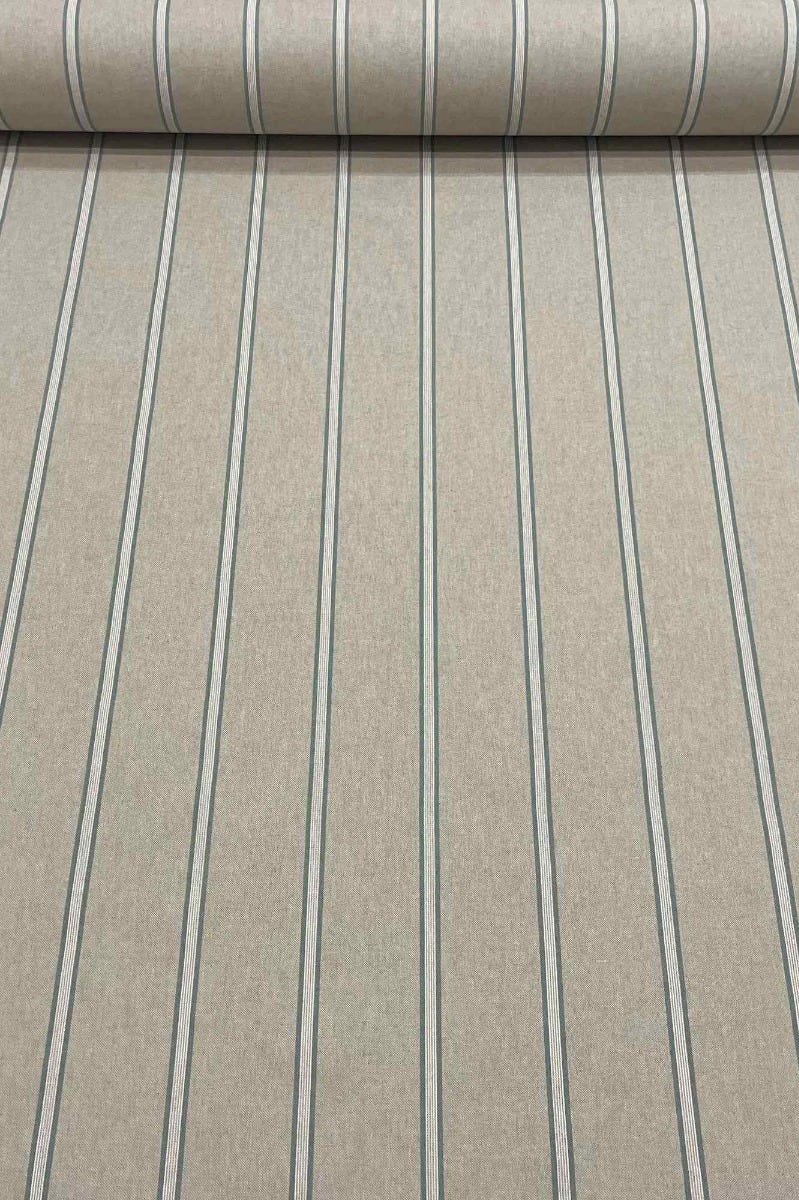 Columbia Stripe Duck Egg Fabric