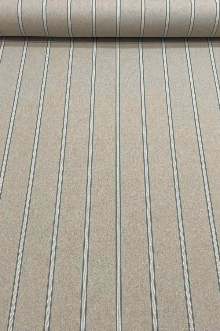 Columbia Stripe Duck Egg Fabric