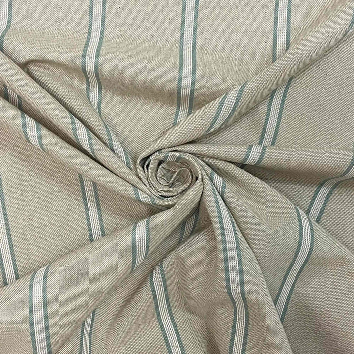 Columbia Stripe Duck Egg Fabric