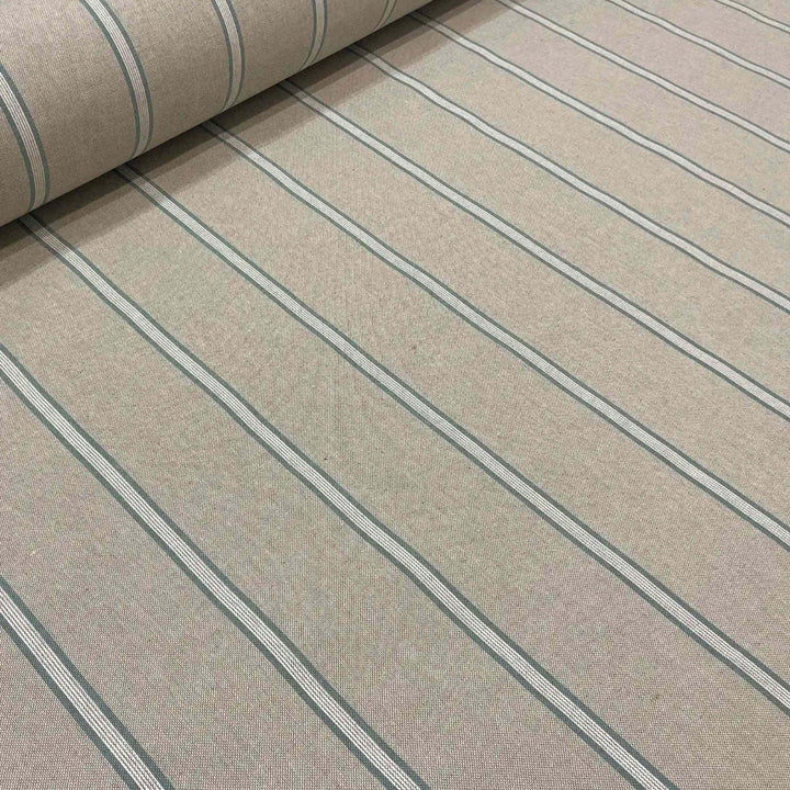 Columbia Stripe Duck Egg Fabric