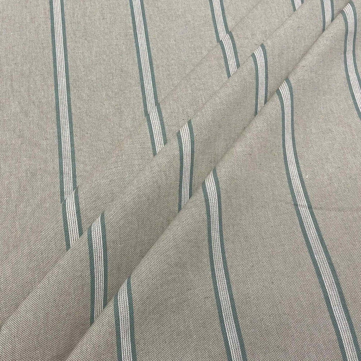 Columbia Stripe Duck Egg Fabric