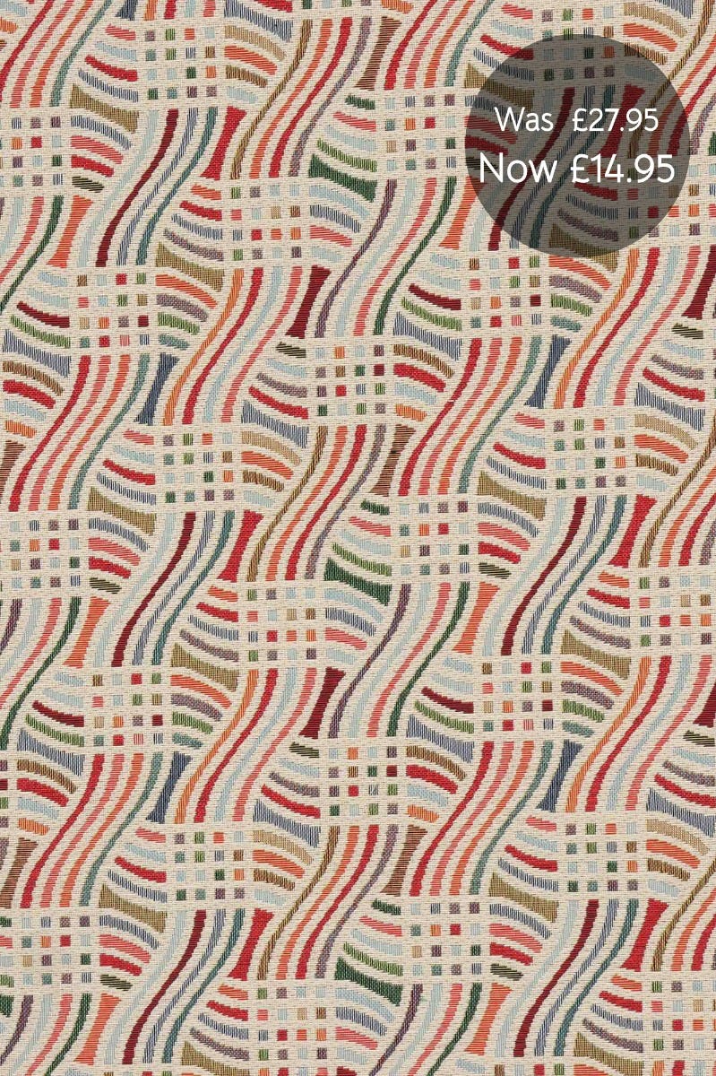 Retro Wave Jacquard Fabric