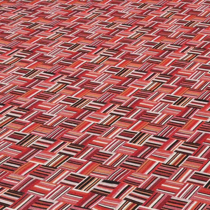 Clearance Basket Weave Jacquard Red Fabric