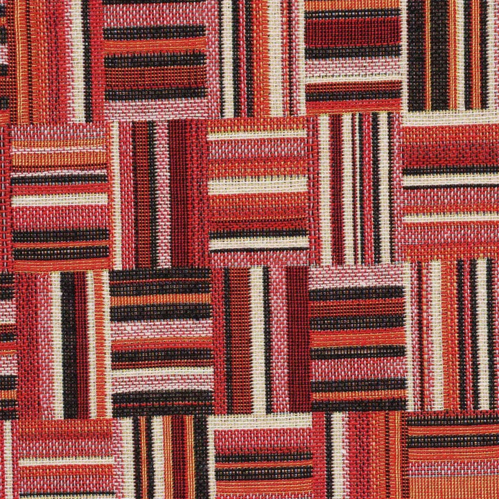 Clearance Basket Weave Jacquard Red Fabric