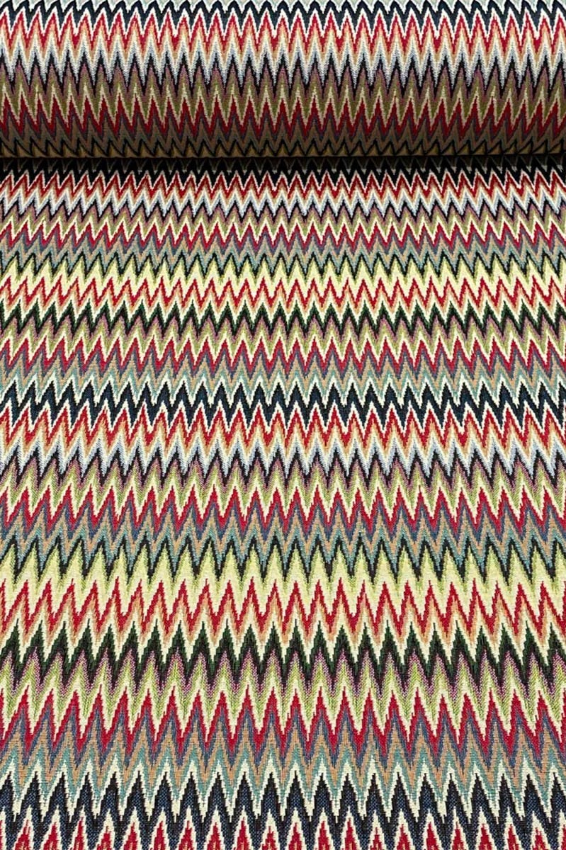 Zigzag Poca Jacquard Multi Fabric