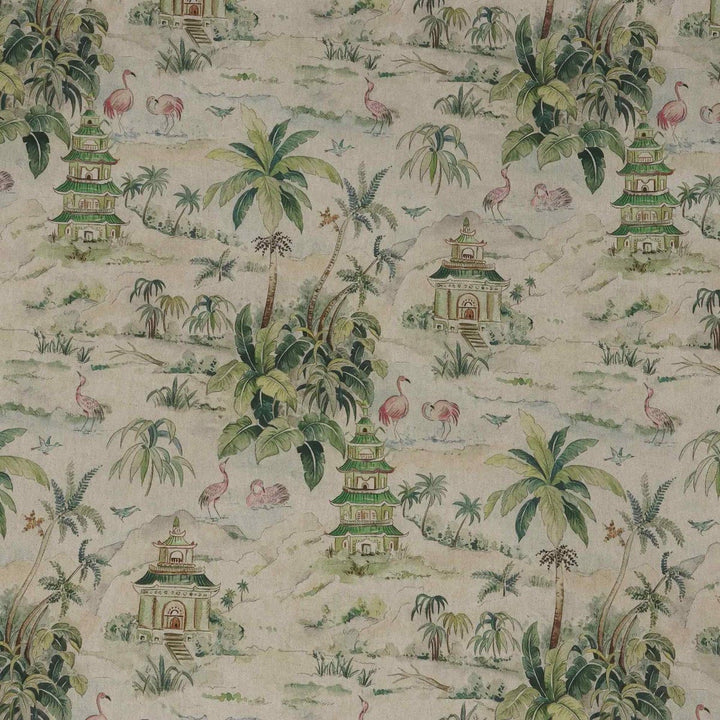 Flamingo & Palms Double Width Fabric