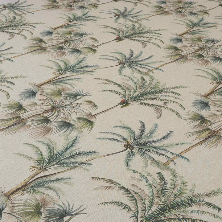 Exotic Palm Linen Double Width Fabric