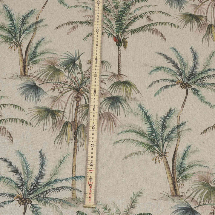 Exotic Palm Linen Double Width Fabric