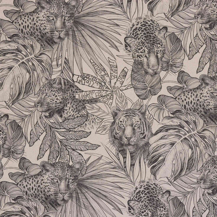 Jungle Cat Linen Double Width Fabric