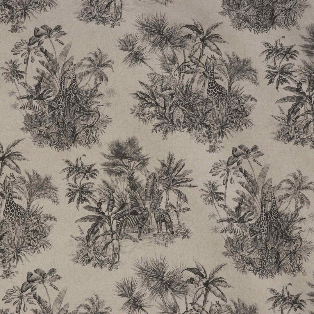 African Jungle Linen Double Width Fabric