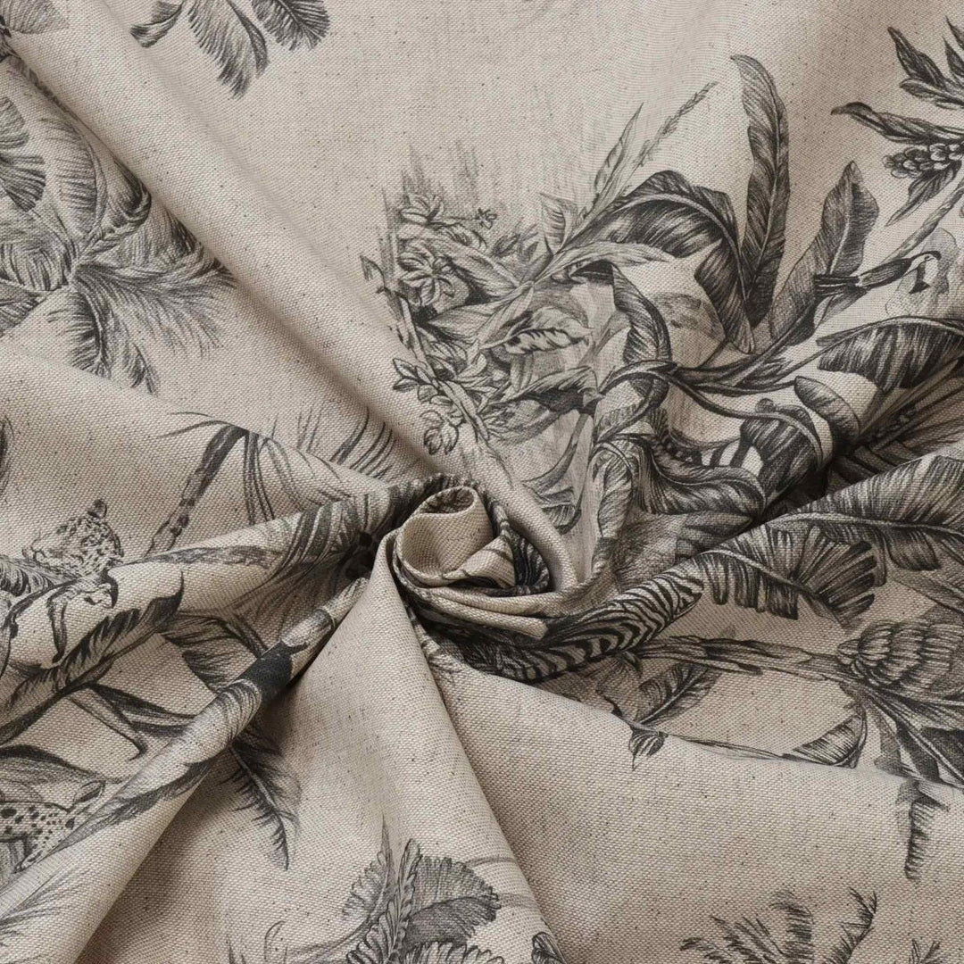 African Jungle Linen Double Width Fabric