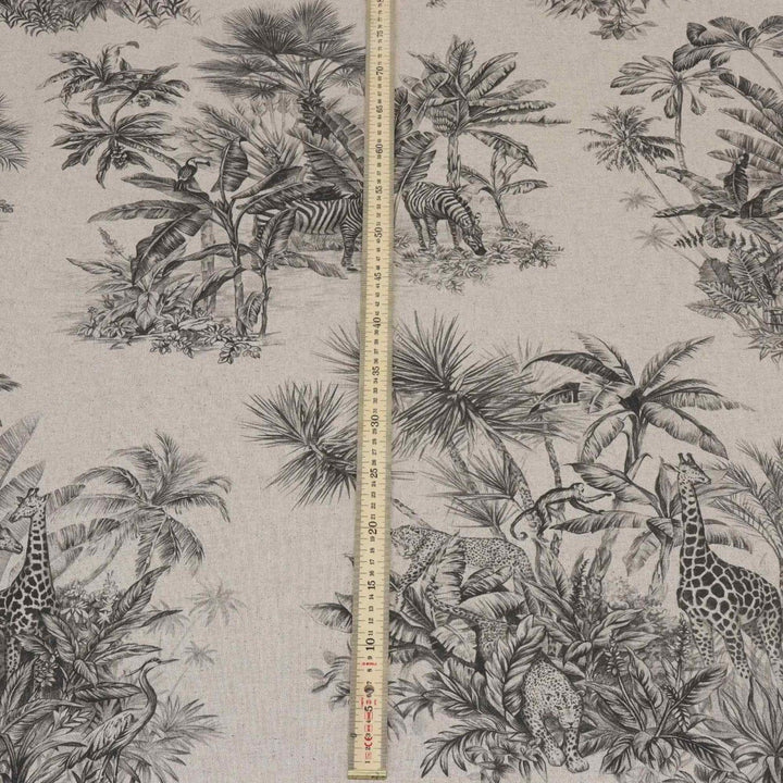 African Jungle Linen Double Width Fabric