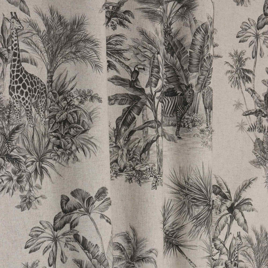 African Jungle Linen Double Width Fabric