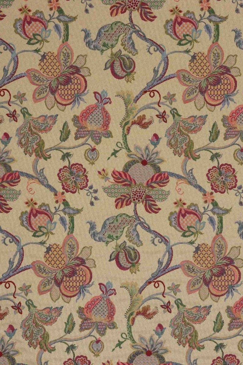 Jacobean Garden Tapestry Gold Fabric