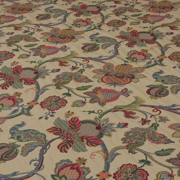 Jacobean Garden Tapestry Gold Fabric