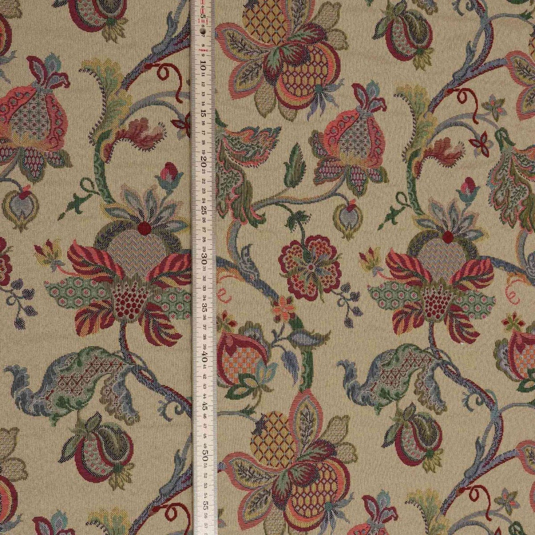 Jacobean Garden Tapestry Gold Fabric