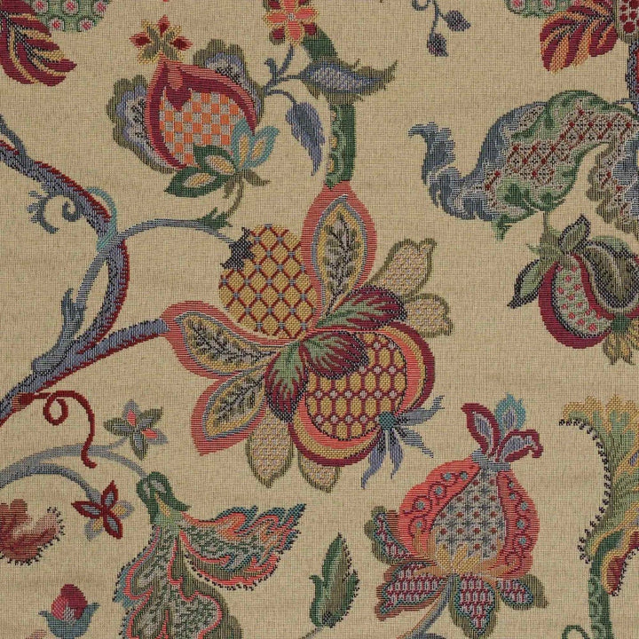 Jacobean Garden Tapestry Gold Fabric