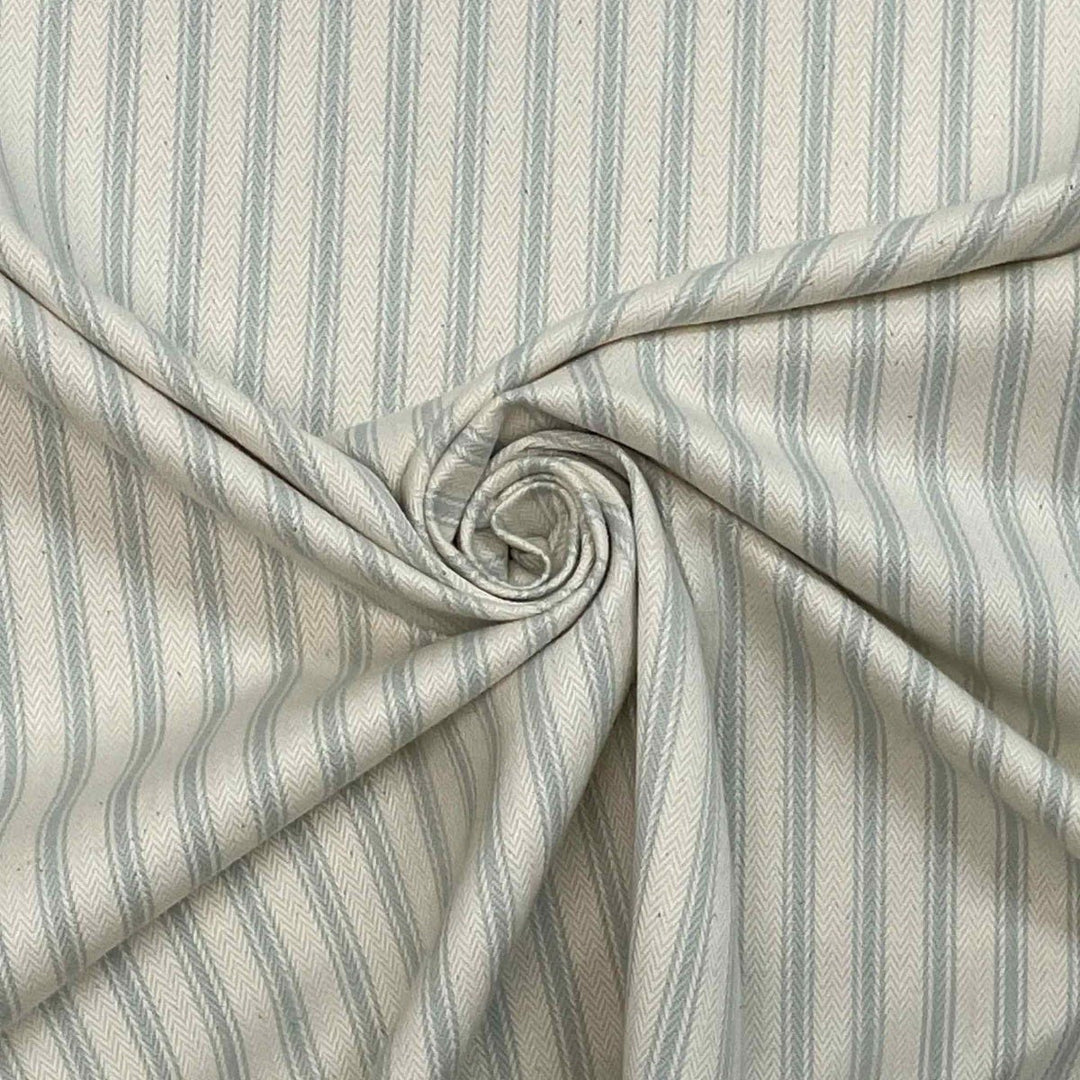 Kent Ticking Stripe Duck Egg Fabric