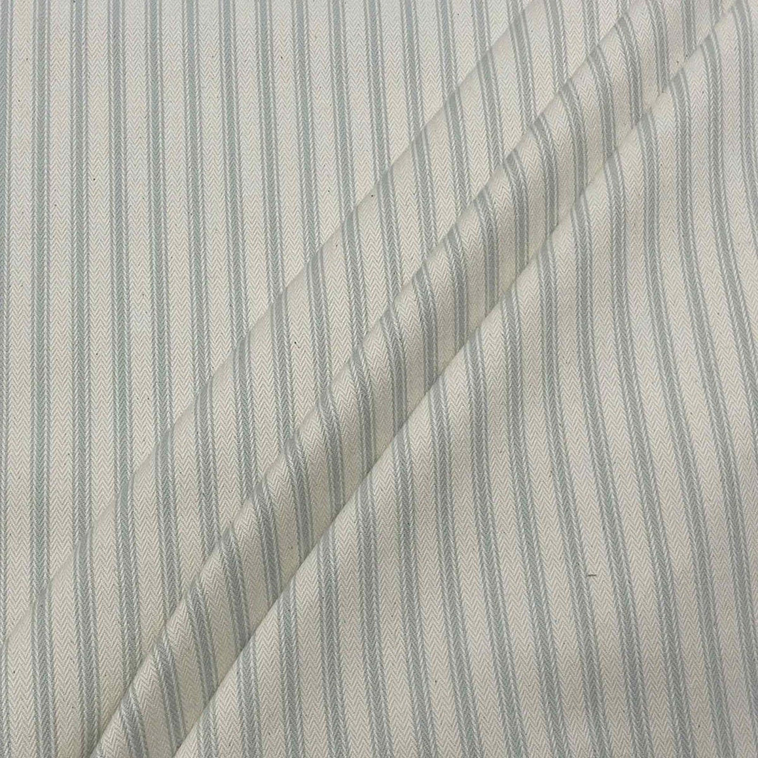 Kent Ticking Stripe Duck Egg Fabric