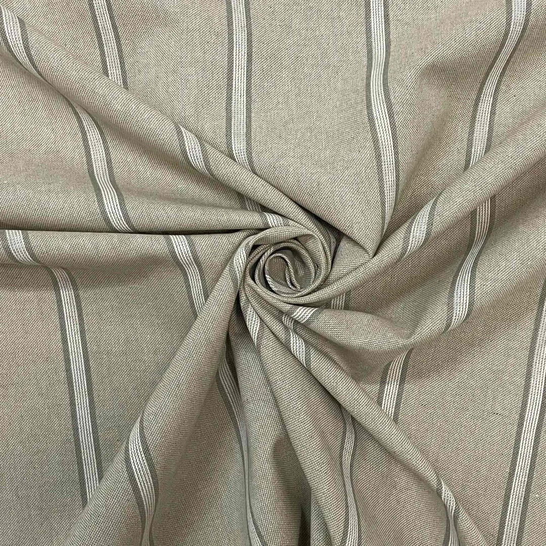 Columbia Stripe Grey Fabric