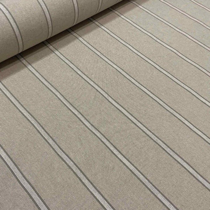 Columbia Stripe Grey Fabric