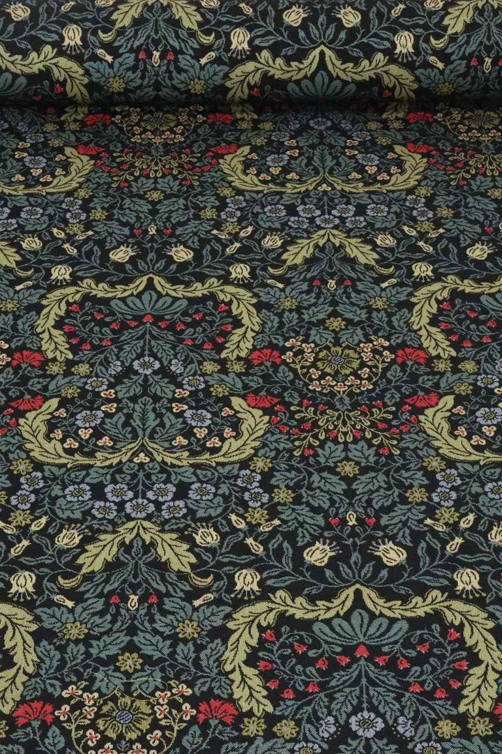 Blenheim Tapestry Black Fabric