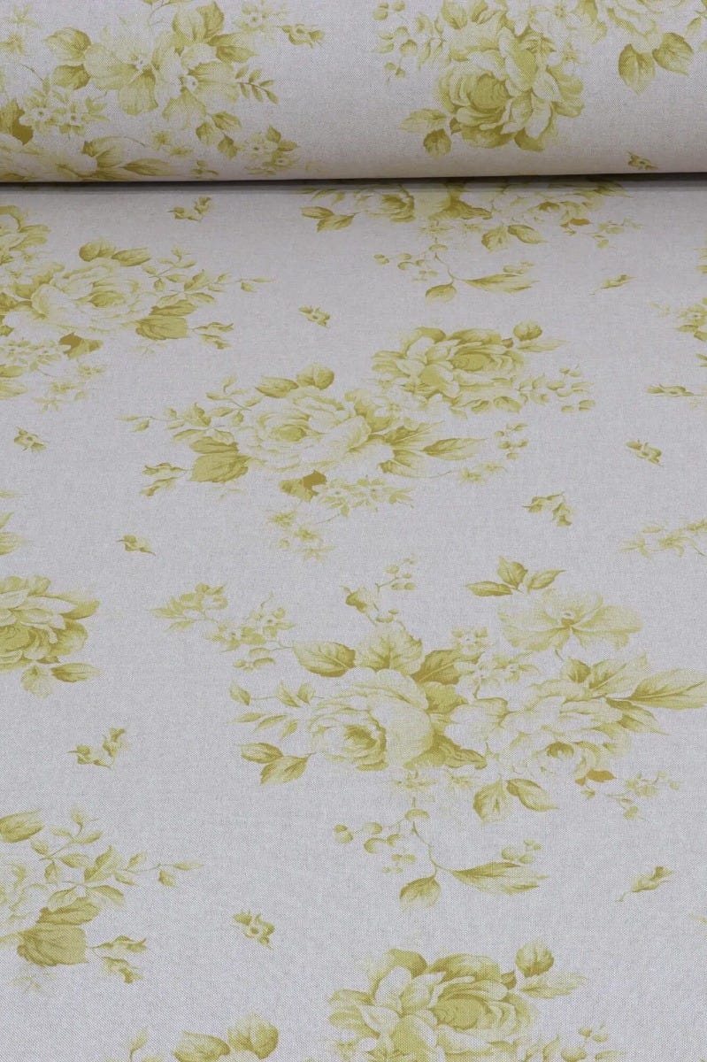 Dorothy Rose Yellow Double Width Fabric