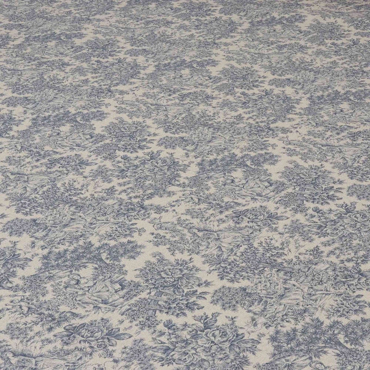 Vintage Toile Blue Double Width Fabric