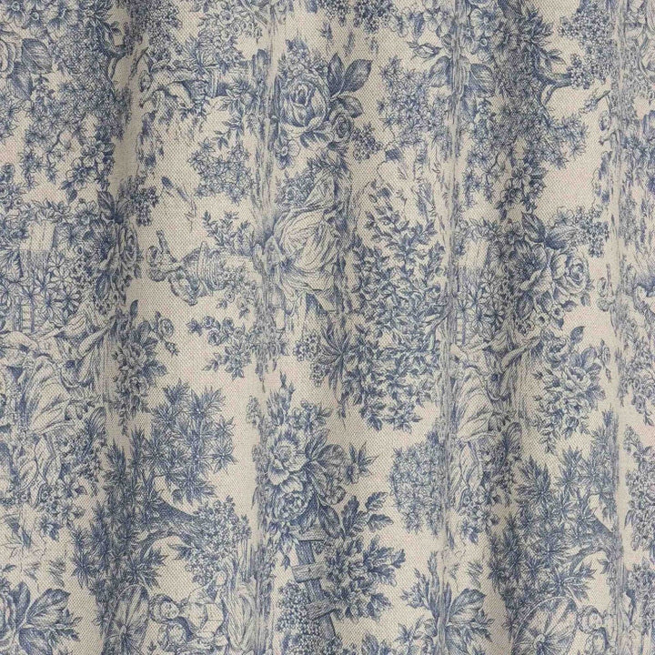 Vintage Toile Blue Double Width Fabric