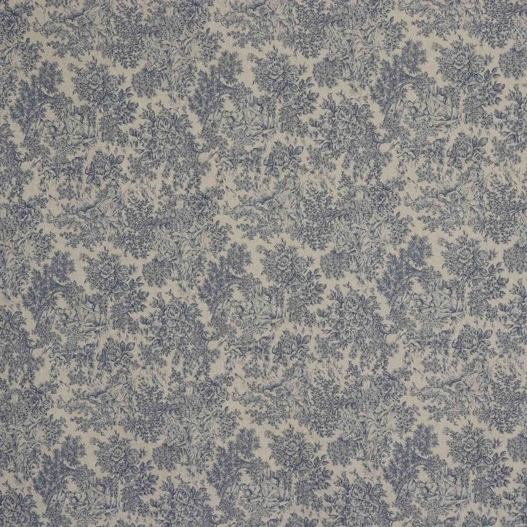 Vintage Toile Blue Double Width Fabric